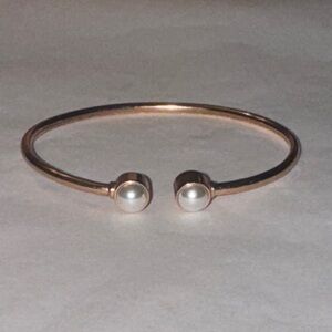 Sea sultry Rose Gold Pearl Open Cuff Bracelet Alex and Ani